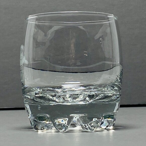 Crown Royal Whiskey Glass 10 Oz Low Ball Rock Glass 8 Point Bottom Italy - Picture 3 of 12